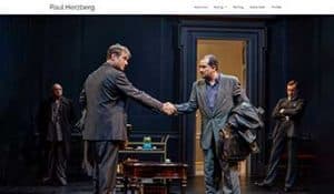 Paul Herzberg homepage showing a theatre photo
